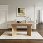 Table � manger extensible 120 - 160x80 cm pour 4 - 6 personnes - coins arrondis, plateau �pais et style ...