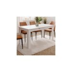 Table  manger extensible 160 / 200 cm dcor blanc - birgy