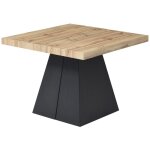 Vente - unique - table  manger extensible 4  10 personnes en mdf et mtal - naturel et noir - emelia ...