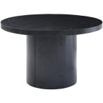 Table � manger extensible 4 � 12 personnes en mdf - noir - sidrina