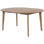 Table � manger extensible 4 � 8 personnes placage ch�ne - naturel - marizel