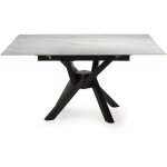 Drawer - table à manger extensible 6 à 8 personnes en céramique et métal 90 - 150x150cm - blanc - brelyn ... Drawer - table à manger extensible 6 à 8 personnes en céramique et métal 90 - 150x150cm - blanc - brelyn ...