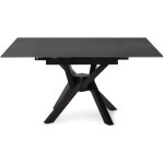 Drawer - table à manger extensible 6 à 8 personnes en céramique et métal 90 - 150x150cm - gris foncé ... Drawer - table à manger extensible 6 à 8 personnes en céramique et métal 90 - 150x150cm - gris foncé ...