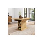 Okwish - table à manger extensible marron avec rangement et grand plan de travail, 110 / 130x70x75 cm ... Okwish - table à manger extensible marron avec rangement et grand plan de travail, 110 / 130x70x75 cm ...