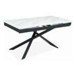Paris prix - table à manger extensible 'lara' 150 - 210cm blanc & noir Paris prix - table à manger extensible 'lara' 150 - 210cm blanc & noir