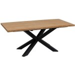 Atmosphera - table  manger extensible olaf en bois et mtal pour 6  8 personnes