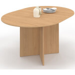 Table � manger extensible ovale marthe 4 - 8 personnes bois fa�on h�tre 110 - 150 cm