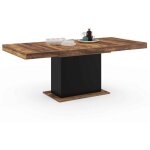 Table à manger extensible rectangle eden 6 - 10 personnes plateau hawkins bois foncé et noir 160 - 200cm ... Table à manger extensible rectangle eden 6 - 10 personnes plateau hawkins bois foncé et noir 160 - 200cm ...