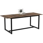 Idmarket - table à manger extensible rectangle hawkins 6 - 10 personnes bois foncé 160 - 200 cm Idmarket - table à manger extensible rectangle hawkins 6 - 10 personnes bois foncé 160 - 200 cm