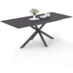 Table à manger extensible rectangle jaspe 6 - 10 personnes plateau effet béton pied araignée gris anthracite ... Table à manger extensible rectangle jaspe 6 - 10 personnes plateau effet béton pied araignée gris anthracite ...