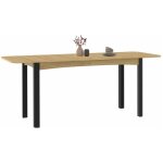 Idmarket ? table extensible rectangle 160 - 200 cm ? bois m�lamin� noir ? 6 - 10 personnes ? surface ...