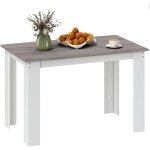 Table � manger - homcom - grand plateau 4 - 6 personnes - pieds triangulaires plus stable - panneau de ...