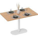 Homcom ? table de salle � manger rectangulaire 120 x 70 cm ? pour 6 personnes ? plateau �pais en ch�ne ...