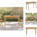 Table � manger de jardin 110x55x75 cm bambou - table � manger ext�rieur - table jardin bambou - mobilier ...