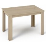 Table � manger kongo ch�ne de sonoma - r�sistante aux rayures et � l'humidit� - 120 x 80 x 75 cm
