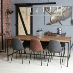 Pier import - table  manger marqueterie 200 cm varsovie