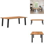 Table  manger marron clair bois de chne massif rectangulaire - table  manger - tables  manger - table ...