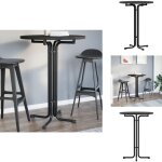 Table à manger noir Ø80x110 cm bois d'ingénierie et acier - table à manger - table ronde - table extensible ... Table à manger noir Ø80x110 cm bois d'ingénierie et acier - table à manger - table ronde - table extensible ...