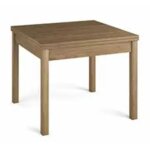 Table � manger en noyer naturel extensible 90x90 - 180 cm