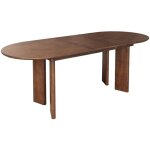 Table à manger oblongue extensible bois d'hévéa et placage chêne noyer 6 - 8 places 170 - 210cm - albane ... Table à manger oblongue extensible bois d'hévéa et placage chêne noyer 6 - 8 places 170 - 210cm - albane ...