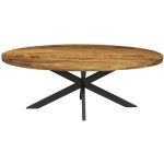 Meublorama - table à manger ovale bourgia en bois massif de mangolia, idéal pour une salle a manger conviviale ... Meublorama - table à manger ovale bourgia en bois massif de mangolia, idéal pour une salle a manger conviviale ...