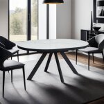M&s - table à manger ovale extensible 160 - 200 cm effet marbre blanc - inski M&s - table à manger ovale extensible 160 - 200 cm effet marbre blanc - inski