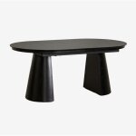 Table � manger ovale extensible 180 - 240x105 cm en mdf et placage ch�ne montana sklum