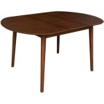 Table à manger ovale extensible bois d'hévéa et placage chêne noyer 4 - 6 places - 110 / 140 x 100 x ... Table à manger ovale extensible bois d'hévéa et placage chêne noyer 4 - 6 places - 110 / 140 x 100 x ...