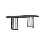 Paris prix - table  manger ovale 'hamneskr' 220cm noir