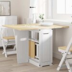 Table � manger papillon pliable corona blanc bois de pin massif - vidaxl