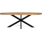 Table � manger avec plateau ovale en bois de manguier massif 200 cm