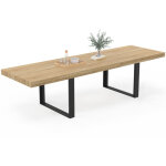 Table � manger rectangle phoenix 12 personnes bois et noir 300 cm