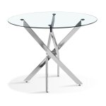 Table  manger ronde 100cm design en verre - orion