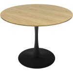 Table � manger ronde 4 personnes d100 cm bois clair