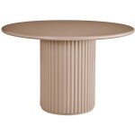 Table � manger ronde 4 personnes en mdf - marron - tamarzo