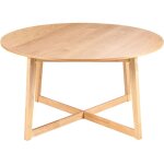 Table � manger ronde en bois mdf placage bois salle � manger salon ch�ne clair waipori