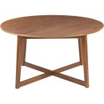 Table � manger ronde en bois mdf placage bois salle � manger salon ch�ne fonc� waipori