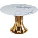 Table � manger ronde judith ? 120 cm ? pied gold �l�gant