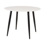 Paris prix - table à manger ronde 'plaza' 100cm blanc & noir Paris prix - table à manger ronde 'plaza' 100cm blanc & noir
