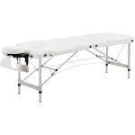 Table de massage pliable 3 zones hauteur rglable dim. 215l x 60l x 61 - 84h cm alu. synthtique pvc ...