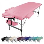 Table de massage pliante 2 zones en aluminium + accessoires et housse de transport - rose pastel - vivezen ... Table de massage pliante 2 zones en aluminium + accessoires et housse de transport - rose pastel - vivezen ...
