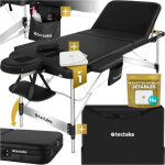 Table de massage pliante largeur 78cm r�glable en hauteur noir