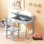 Table multi - activits avec chaise table d'art et d'artisanat pour enfants support de rouleau de papier ...