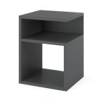 Table de nuit 30 cm - grise - �l�gante et pratique - meuble de chambre