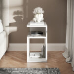 Table de nuit elios, blanc, lot de 2, vicco