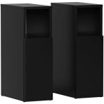 Table de nuit enton, noir, set de 2 pi�ces, vicco