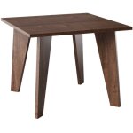 Table olen 90 x 90 cm pour cuisine, salon, salle � manger, ch�ne chocolat