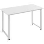 Homcom - table d'ordinateur 120l x 60l x 76h cm chêne et blanc multifonction grand plateau cadre robuste ... Homcom - table d'ordinateur 120l x 60l x 76h cm chêne et blanc multifonction grand plateau cadre robuste ...