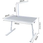 Table pour ordinateur portable pliante avec lampe r�glable en hauteur gris