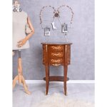 Table ovale décorée avec tiroirs de style baroque Table ovale décorée avec tiroirs de style baroque